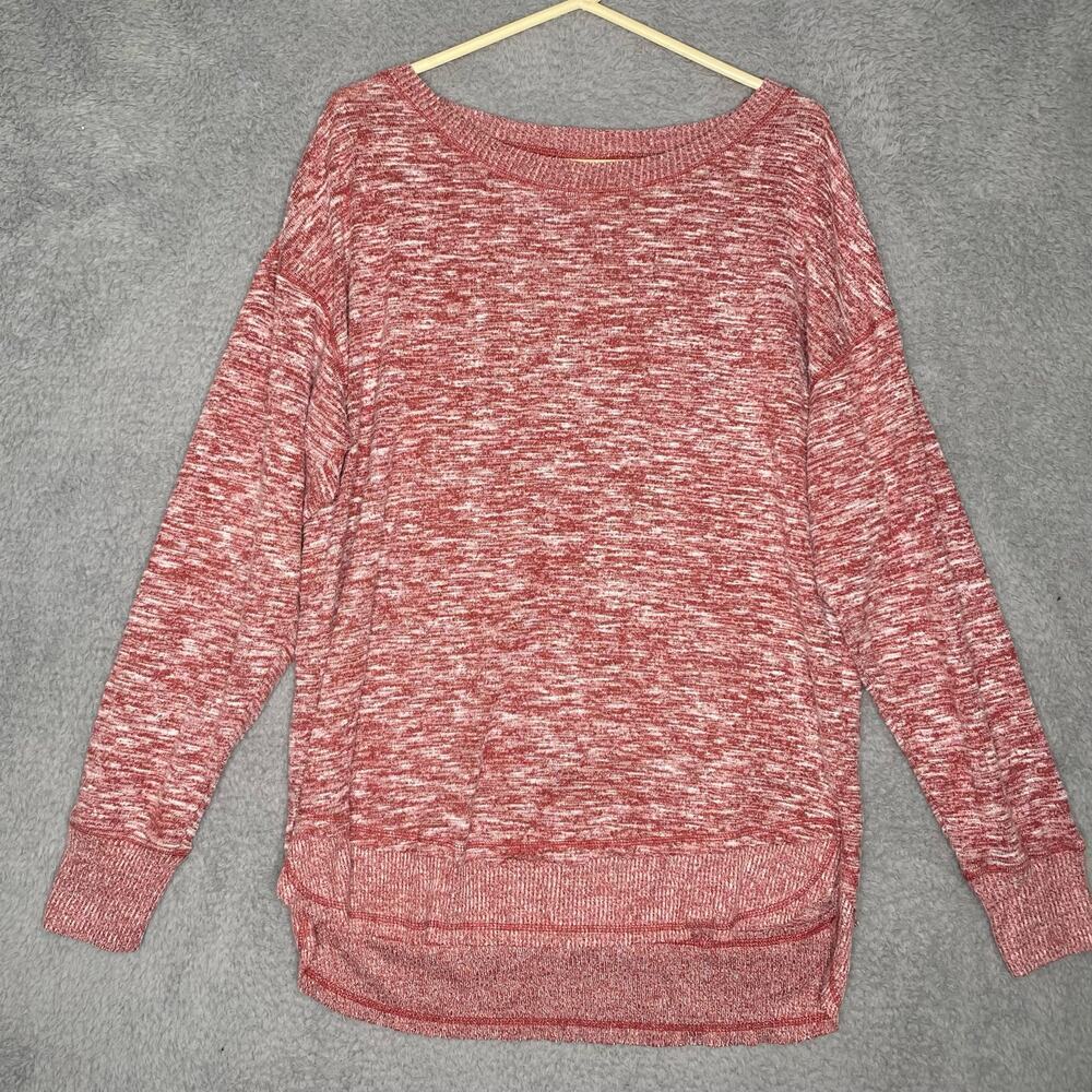 Knox Rose women’s heathered pink sweater cozy soft fall stretch plus size 2xl